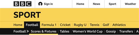 scores and fixtures bbc sport